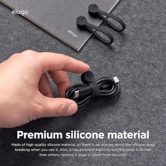Elago Magnetic Kabelclips-Organizer 3Stück Schwarz
