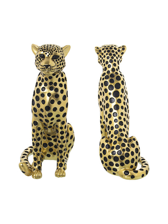 Decorative Figure Alexandra House Living Black Gold Plastic Leopard 12 X 22 X 27 Cm