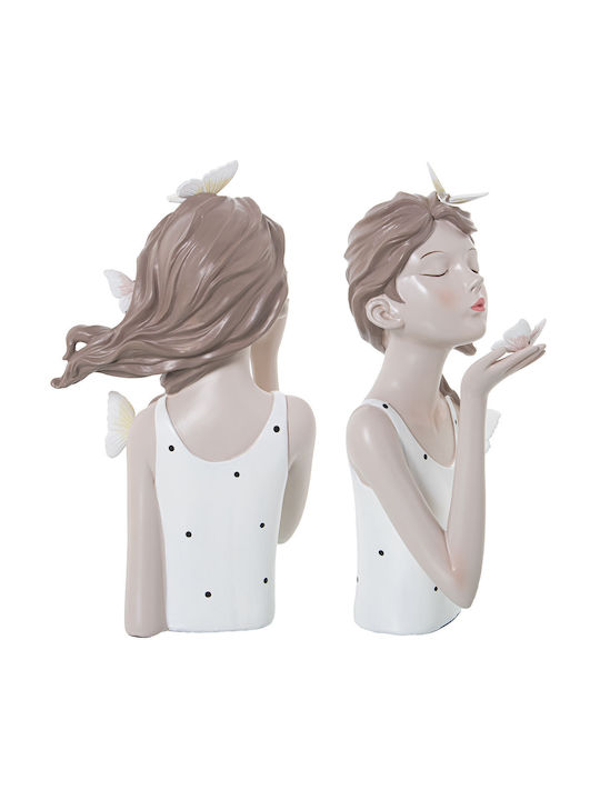 Decorative Figure Alexandra House Living White Plastic Butterflies 18 X 20 X 32 Cm