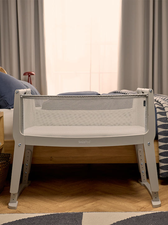 Snuz Wiege mit Matratze, Seitlicher Öffnung und Rädern Grey