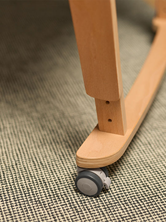Snuz Cradle with Mattress and Side Opening Natural