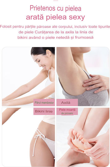 Set Epilator Enzo Beauty 3 În 1 Hm-205 Putere 5w Autonomie 90 Min 3 Capete Epilator Ras Pedichiură Încărcare Usb Alb