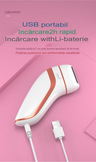 Set Epilator Enzo Beauty 3 În 1 Hm-205 Putere 5w Autonomie 90 Min 3 Capete Epilator Ras Pedichiură Încărcare Usb Alb