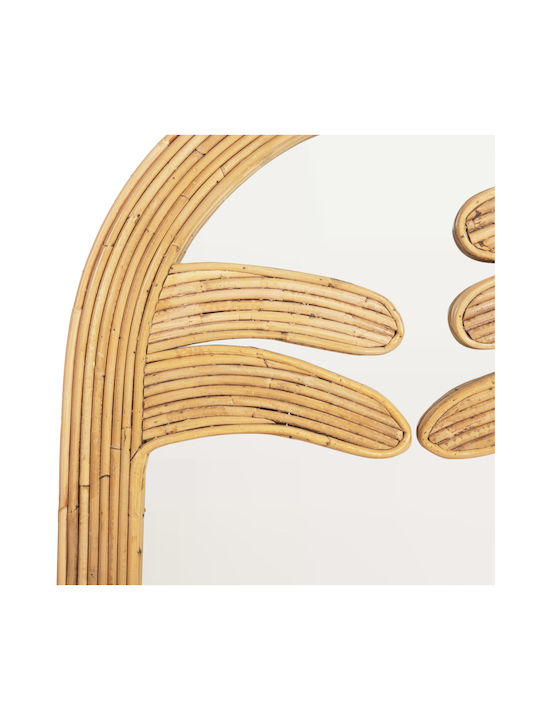 HomeMarkt Reflect Wandspiegel mit Beige Rattan Rahmen 60x100cm 1Stück