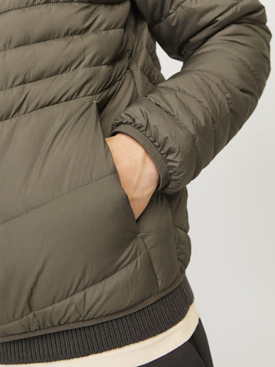 Winter Jacke Puffer Winddicht Olive