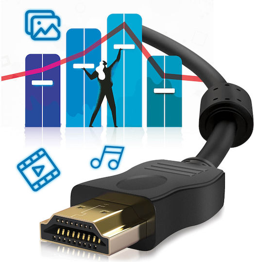 Schwarzes HDMI-Männlich zu VGA-Männlich Kabel 15 Pins 1,8m Audio-Video-Übertragung