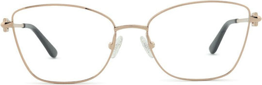 Guess Γυναικείος Μεταλλικός Σκελετός Cat Eye Ροζ GU2974 028