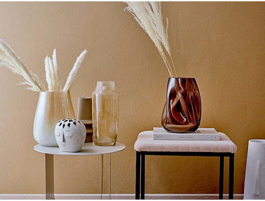 Bloomingville Vază Decorativă Sticlă Maro 26cm 1buc