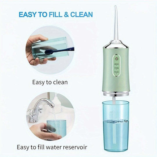 Professional Portable Oral Irrigator 4 Accessories and 3 Cleaning Modes 220ml