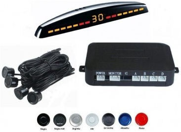 Car Parking System and 4 Sensors 22mm in Black Color