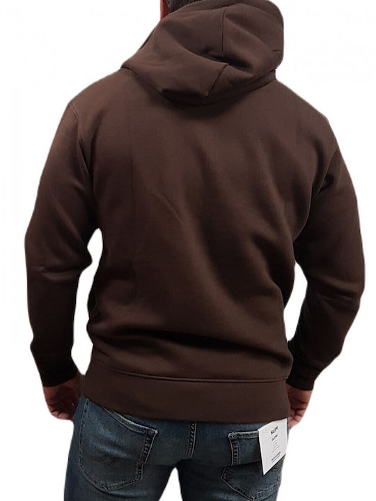 Sweatshirt with Hood Chocolate Brown