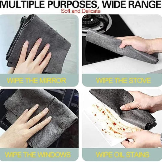Lavete de Curățare cu Microfibre Utilizare generală Gri 10buc