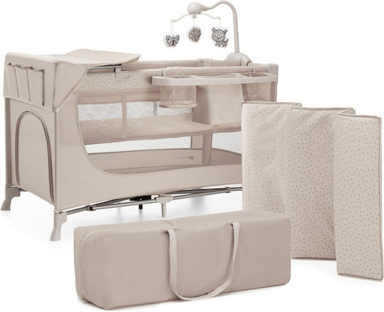 Kinderkraft Joy2 Laufstall 2 Ebenen mit Matratze Beige 129x73cm