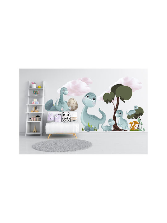 Autocolante Decorativă Dinozauri Pastel pentru Camera Copiilor 120x240