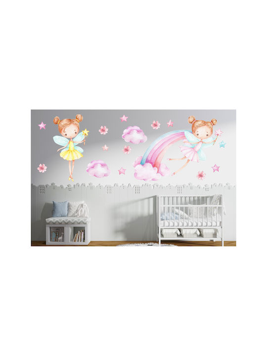Kinder Wandsticker Feen Kinderzimmer Dekoration Rosa 100x200
