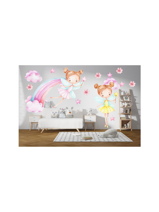 Kinder Wandsticker Feen Kinderzimmer Dekoration Rosa 100x200