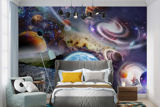 Modern Wall Mural Wallpaper for Kids Room Cosmos 197x296