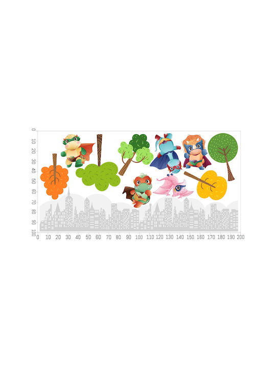 Autocolante Curajoase cu Dinozauri pentru Copii Poveste Decorativă 100x200