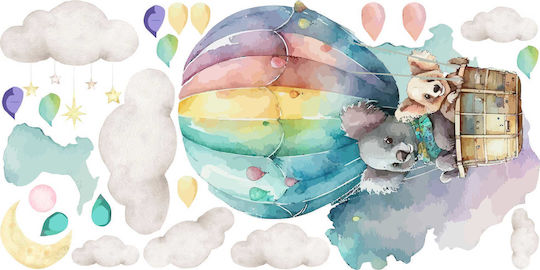 Stickere de Perete pentru Copii Koala Curcubeu Baloane 120x240