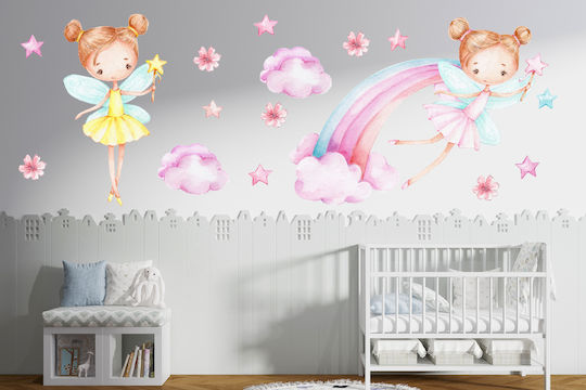 Feen Kinder Wandsticker Kinderzimmer Dekoration Rosa 120x240