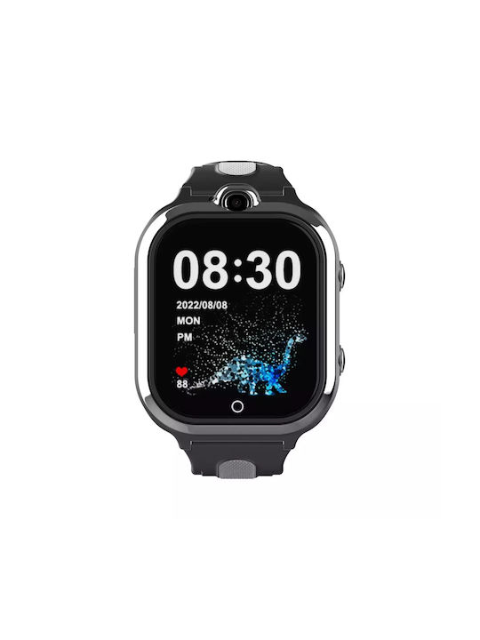 Nubi Smartwatch pentru copii cu GPS și curea din cauciuc/plastic Negru