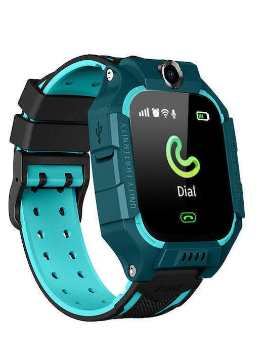 Kids Digital Watch with Rubber/Plastic Strap Turquoise