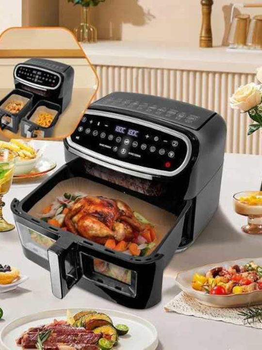 Mercaton Set 50 Baking Frying Papers Airfryer Double Layer Rectangular Shape 40 G/m² 14 X 22 Cm