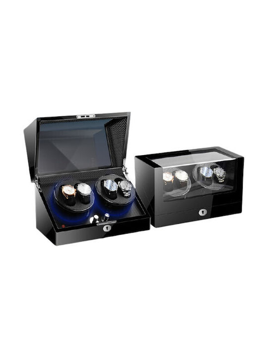 Cutie Întors Ceasuri Automatice Iuni Watch Winder 4 Negru-carbon Cutie Întors Ceasuri Automatice Iuni Watch Winder 4 Negru-carbon