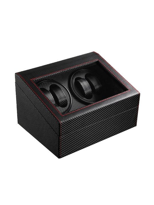 Iuni Suport Rotativ Drăguț pentru Ceasuri 4 + 6 Spații de Depozitare Piele Sintetică Carbon Iuni Suport Rotativ Drăguț pentru Ceasuri 4 + 6 Spații de Depozitare Piele Sintetică Carbon