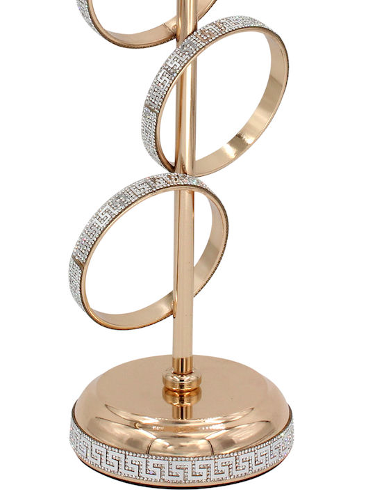 Metall-Kerzenhalter Φ10x36 cm Gold mit Strasskristallen Keskor 79516