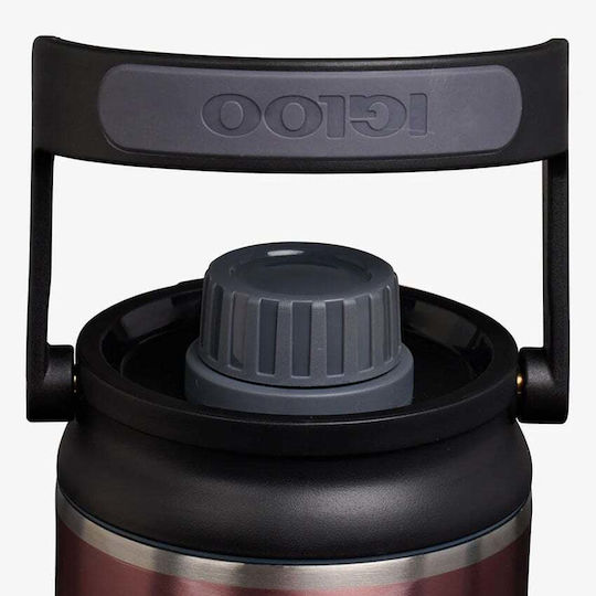 Igloo Glass Thermos Stainless Steel / Plastic 1.064lt Pink with Straw