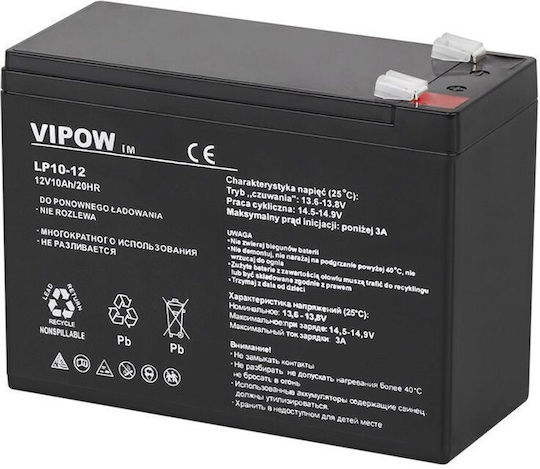 12V Blei-Gel-Batterie 10 Ah Wartungsfrei 151x65x111 mm