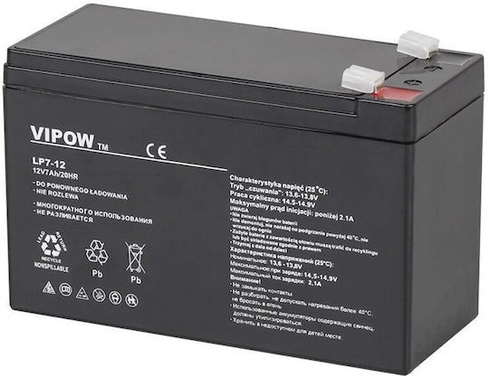 12V Blei-Gel-Batterie 7Ah Wartungsfrei 151x65x94 mm