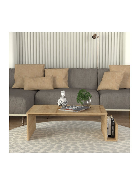 Rectangular Central Coffee Table Regnar Wooden Sapphire Oak W100.6xD55xH31.8cm