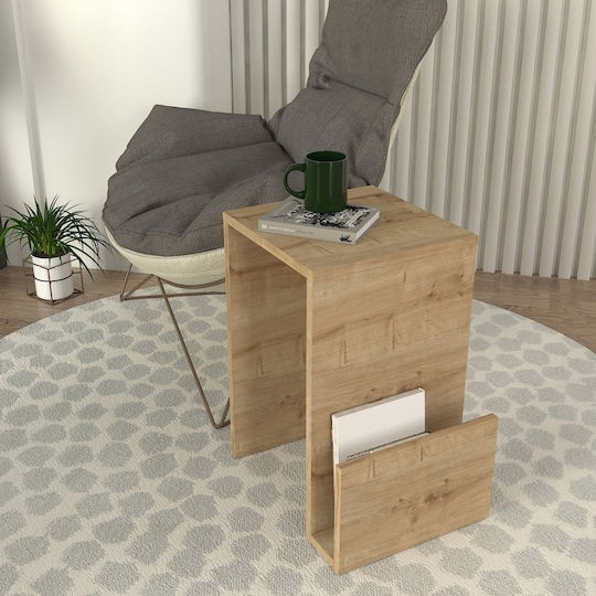Rectangular Side Table Regnar Wooden Sapphire Oak M43.1xL33.5xH52cm
