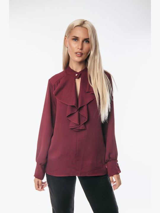 Dress Up Women's Blouse Bordeaux