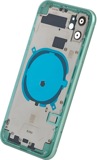 Clappio Ramă + Capac Baterie Iphone 11 Geam Spate Verde Matcha
