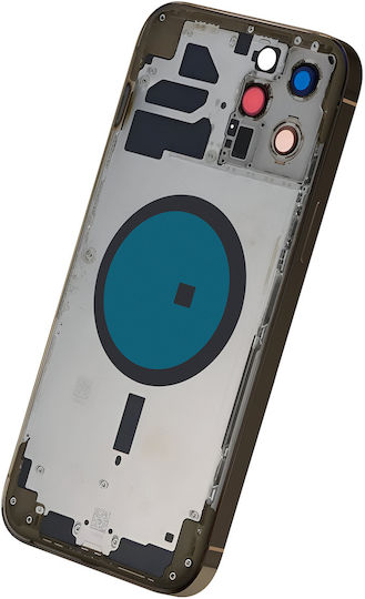 Clappio Frame + Battery Cover Iphone 12 Pro Gold Rear Window Beige