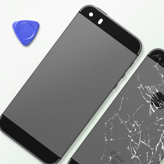 Clappio Frame + Battery Cover Iphone Se Rear Window Black Black
