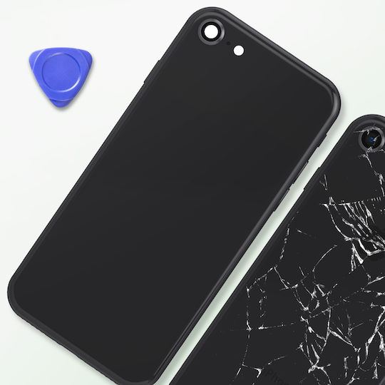 Clappio Frame + Battery Cover Iphone 8 Sidereal Grey Rear Window Dark Grey