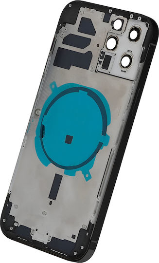 Clappio Frame + Battery Cover Iphone 12 Pro Graphite Grey Rear Window Dark Grey