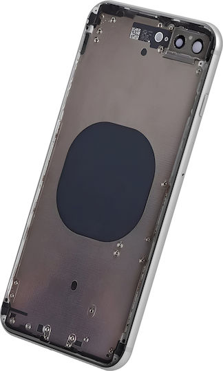 Clappio Frame + Battery Cover Iphone 8 Plus Rear Window White Light Grey