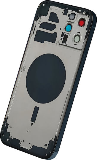 Clappio Frame + Battery Cover Iphone 12 Pro Pacific Blue Rear Window Royal Blue
