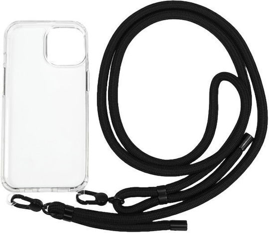 Mobile Origin Umschlag Rückseite Kunststoff mit Band Transparent (iPhone 15)