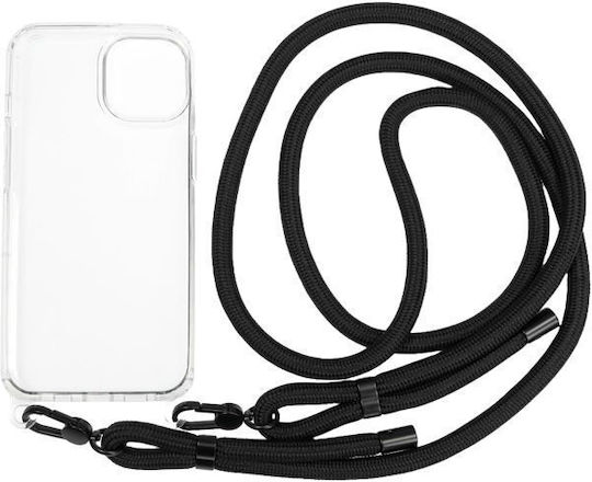 Mobile Origin Back Cover Πλαστικό με Λουράκι Διάφανο (iPhone 14)
