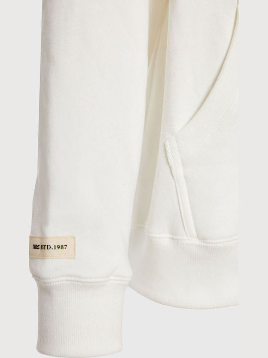 Суитшърт с Качулка Off White Cream