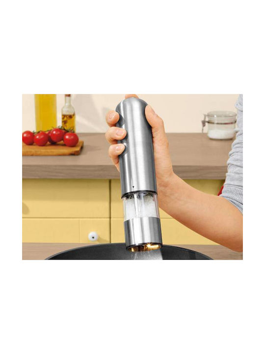 Verk Group Ηλεκτρικός Μύλος Αλατιού Inox σε Ασημί Χρώμα 22cm
