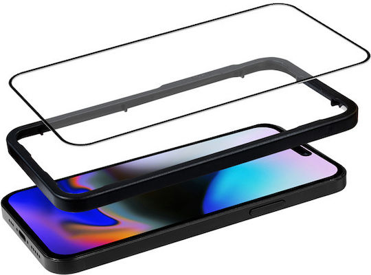 Crong 3D Full Glue Antibacterial Tempered Glass (iPhone 17 Pro Max / iPhone 16 Pro Max)