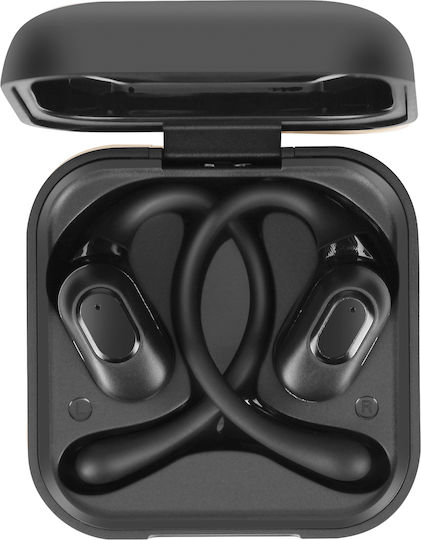 LinQ H700 Offenes Ohr Bluetooth-Freisprecheinrichtung Kopfhörer mit Ladeetui Schwarz