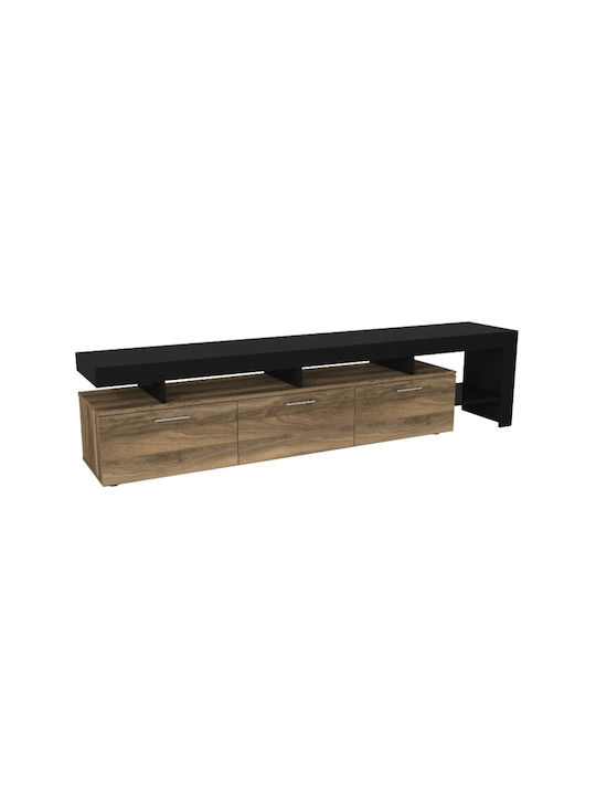 Елемент За Телевизор Acnes Черно - Орех M220xД40xВ52cm